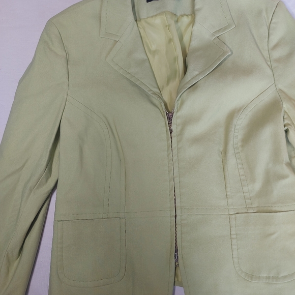 Tribal Light Green Spring Jacket Blazer, 12 - Picture 4 of 14